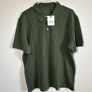 UNTUCKit New Tocai Polo Shirt Mens XL Green Short Sleeve Cotton Blend